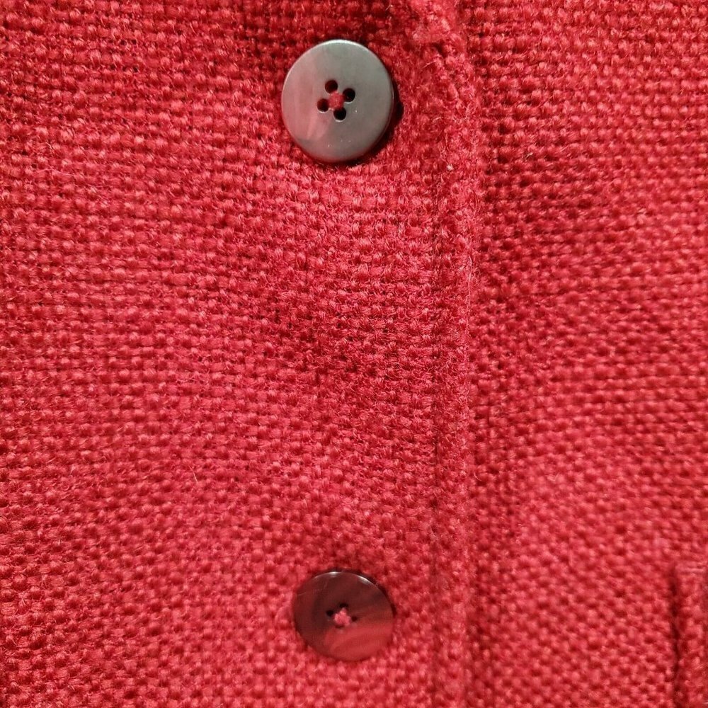 J Jill Womens Blazer Size Small Career Red 2-Button Jacket Pockets Wool Blend - Picture 6 of 14